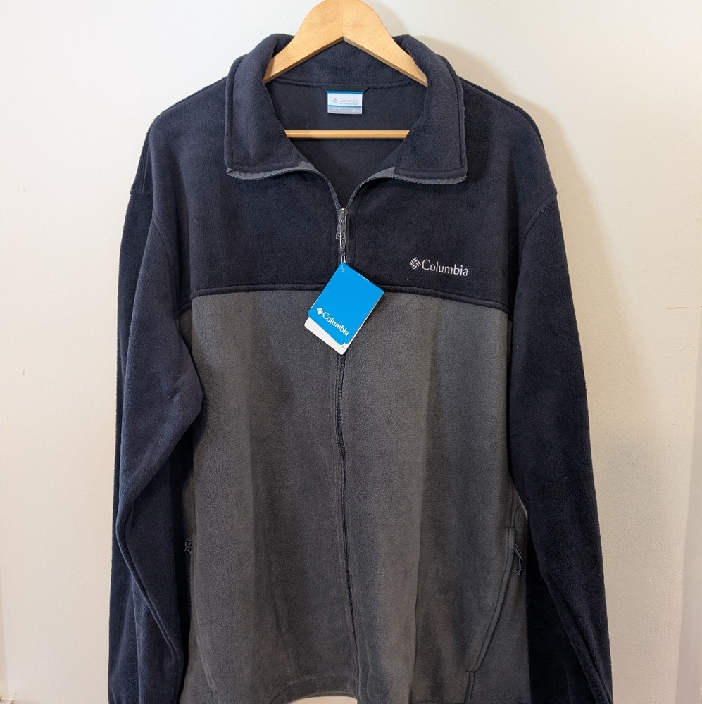 Columbia Navy and Gray Fleece Jacket